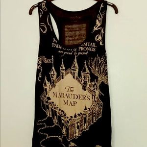 Marauders Map Razor Back Tank Top